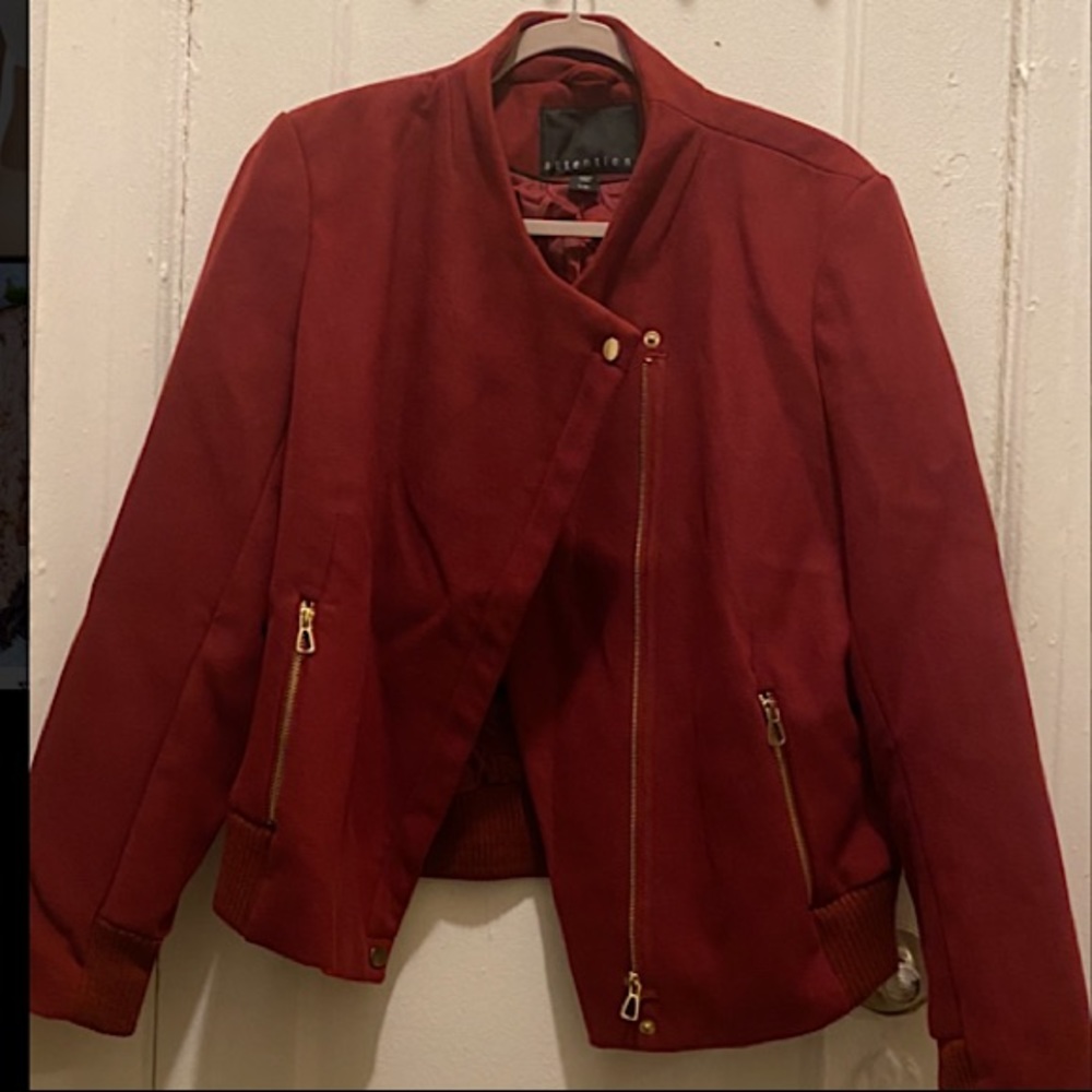 Asymmetrical bomber jacket